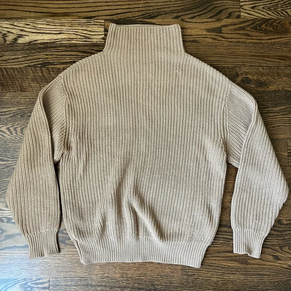 Wilfred Montpellier Relaxed Turtleneck Sweater in Camel (Size M) - Picture 4 of 10